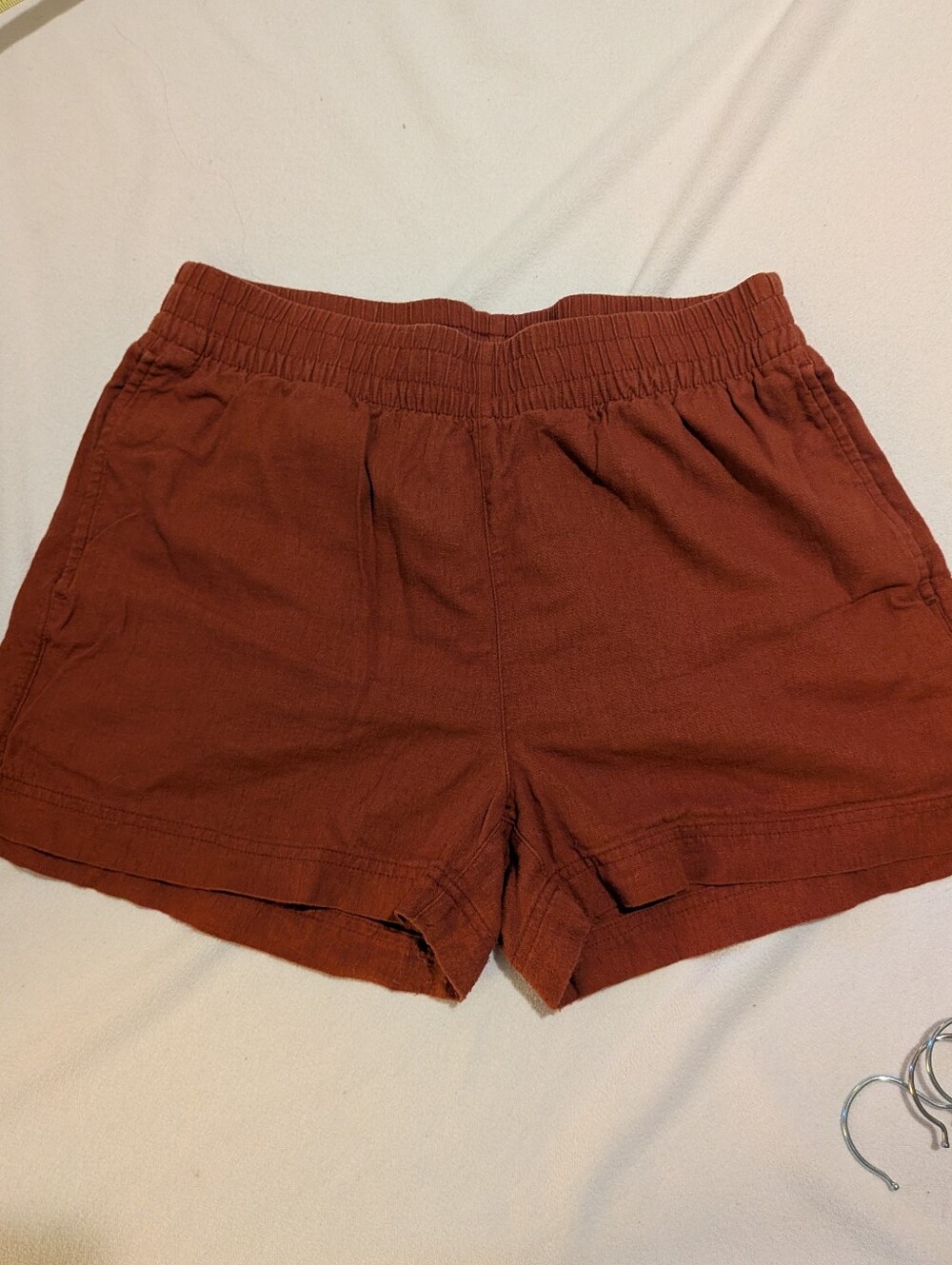 Old Navy High-Waist Elastic Shorts - Rust Brown